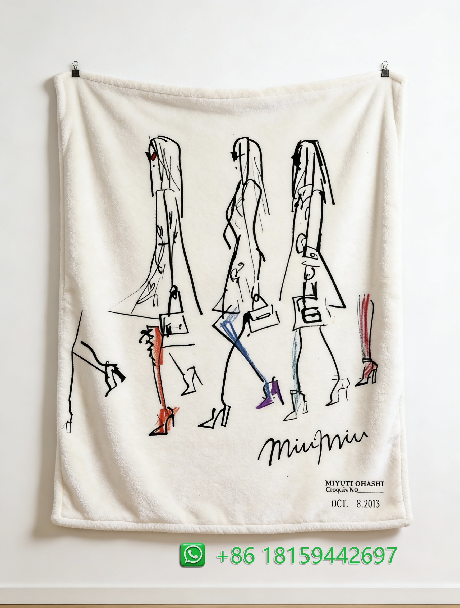 Miumiu Throw Blankets